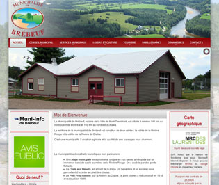 Site Internet de la Municipalité de Brébeuf